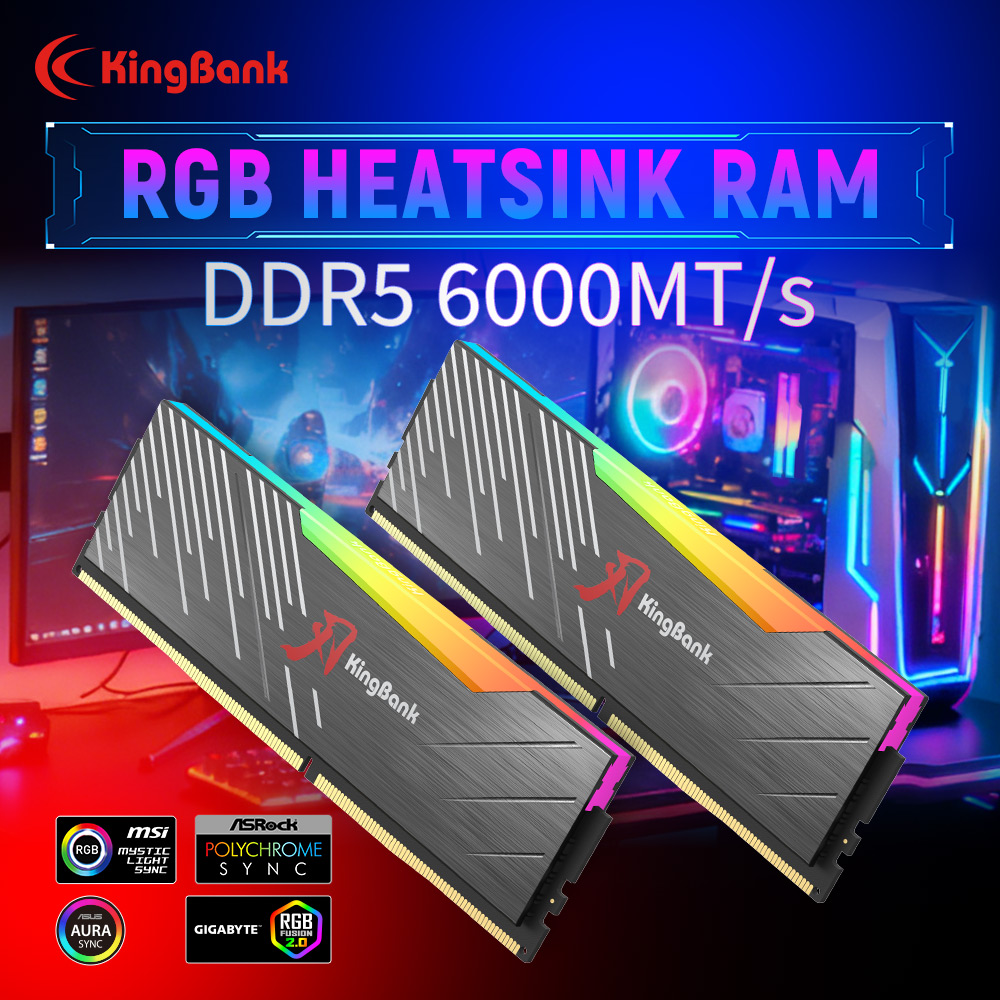 Ddr5 64Gb - KingBank KRRB DDR5 RGB Série SoarBlade
