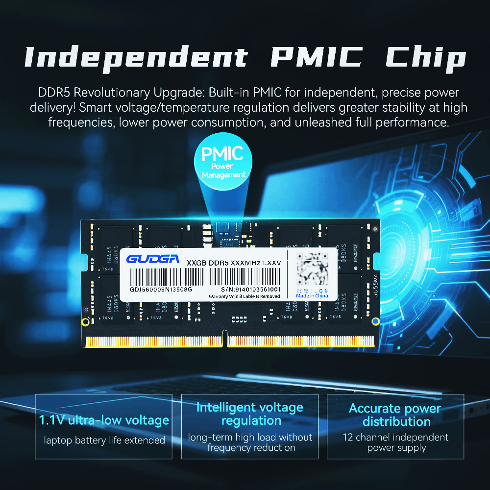 Mémoire DDR5 GUDGA 8 Go 16 Go  - Ddr5 Sodimm avis et prix