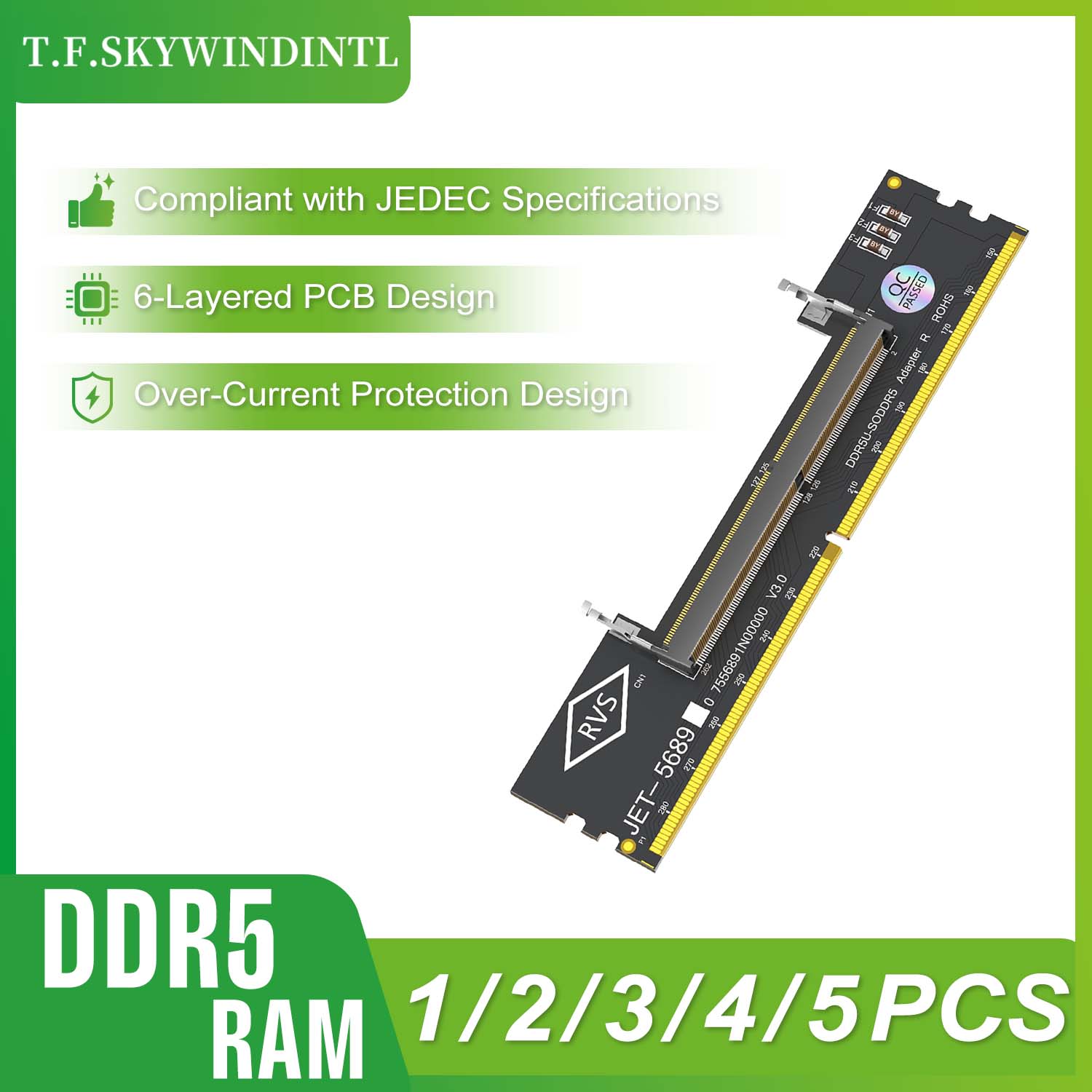 1/2/3/4/5PCS DDR5 Memory Modul - Ddr5 Laptop Ram avis et prix
